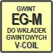 Piktogram - Norma gwintu: EG-M - Gwint do wkładek gwintowych V-COIL